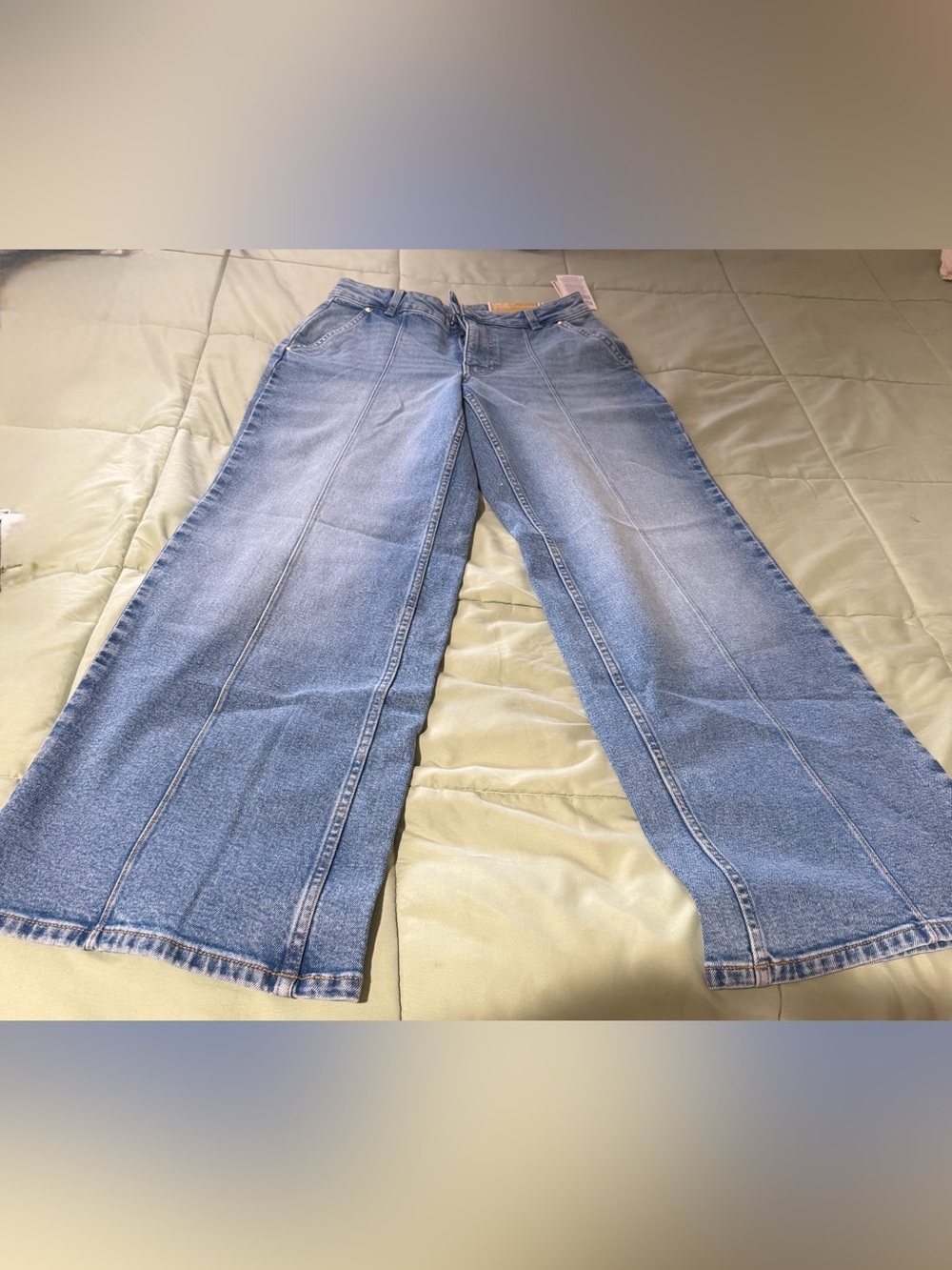 Michael Kors Wide-Leg Light Blue Denim Jeans